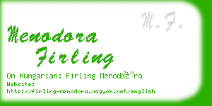menodora firling business card